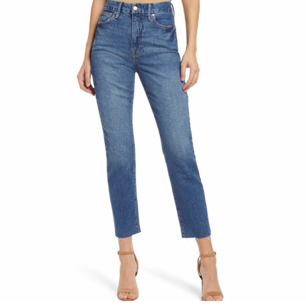 GOOD AMERICAN GOOD CLASSIC HI RISE GAP PROOF WAIST STRETCHY SIZE 0/25 NWT